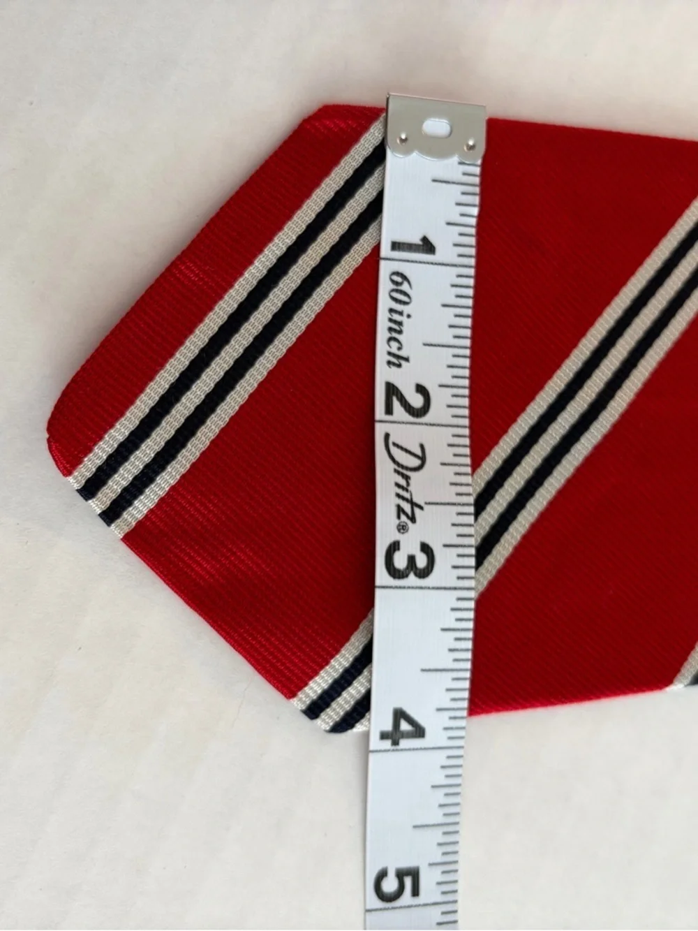 Harvé Benard Red Striped Silk Tie Classic Preppy Business Formal